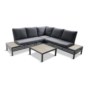 Aluminium Modular Lounge Set with Ceramic Glass Tabletop