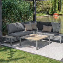 Load image into Gallery viewer, Aluminium Modular Lounge Set with Ceramic Glass Tabletop

