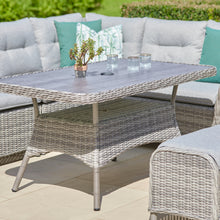 Load image into Gallery viewer, Grey Weave Rectangular Modular Dining Set with Ceramic Tabletop
