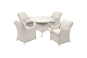 Pearl Weave 4-Seat Dining Set