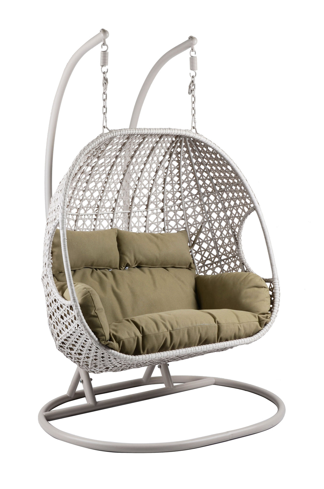 Pearl Weave Double Hanging Egg Chair